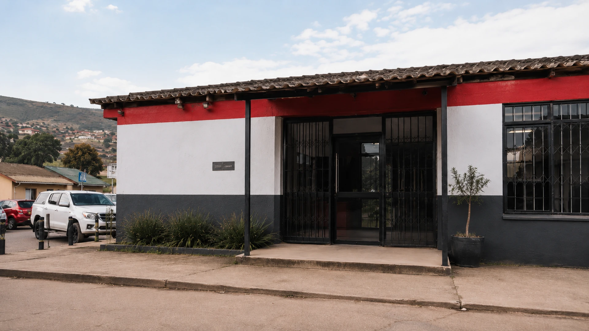 Entrance to Nquthu Radio Station on Bakery Road, Nquthu