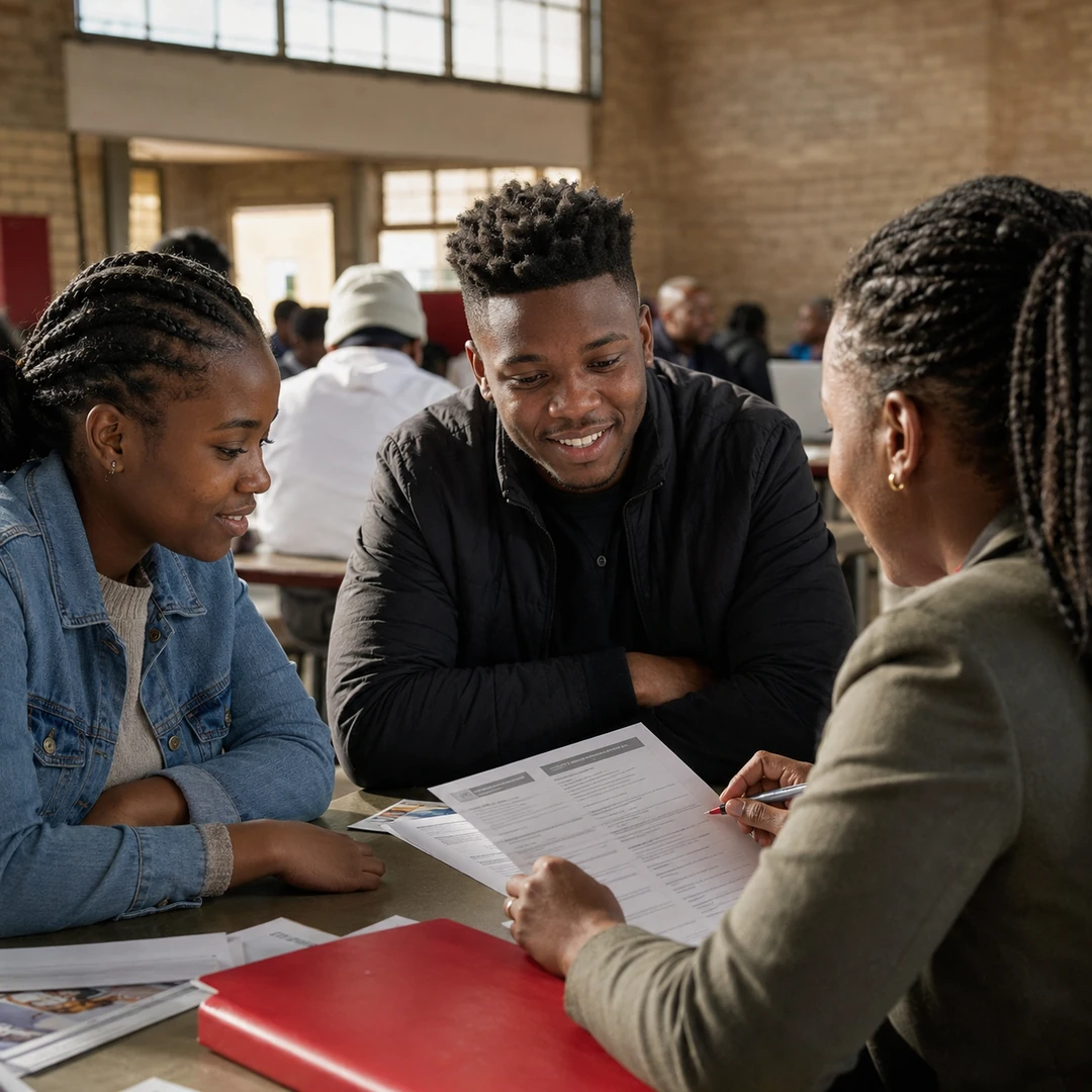 Young people receiving career and employment support in Nquthu